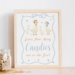Silly Goose Baby Shower Guess How Many Candies ポスター