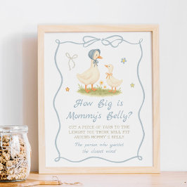 Silly Goose Baby shower How Big is Mommy's Belly ポスター