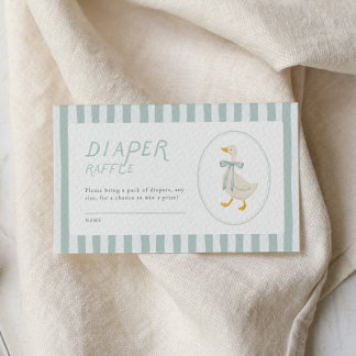 Silly Goose Baby Shower Insert Card Diaper Raffle エンクロージャーカード