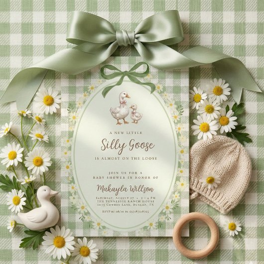 Silly Goose Baby Shower Invitation 招待状