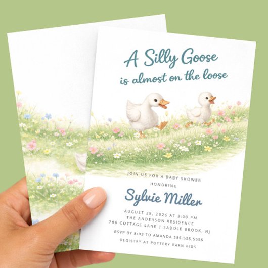 Silly Goose Baby Shower Invitation 招待状