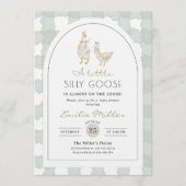 Silly Goose Baby Shower Invitation, Gender Neutral 招待状 (正面)