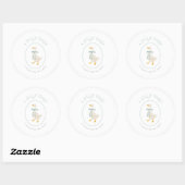 Silly Goose Baby Shower Label Circle Sticker ラウンドシール (シート)
