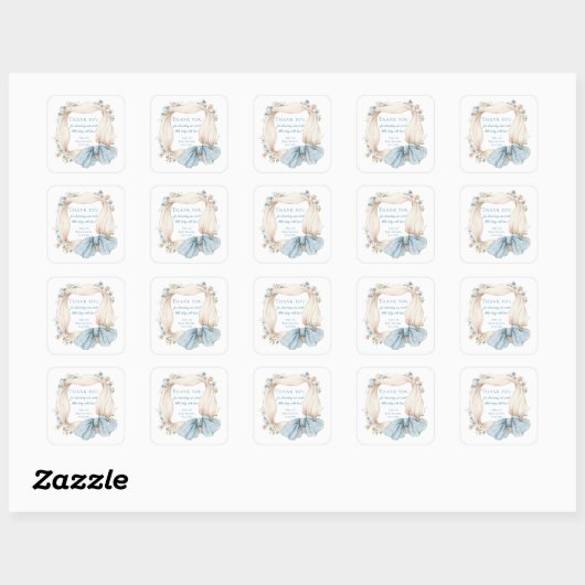 Silly Goose Baby Shower Square Sticker スクエアシール (シート)