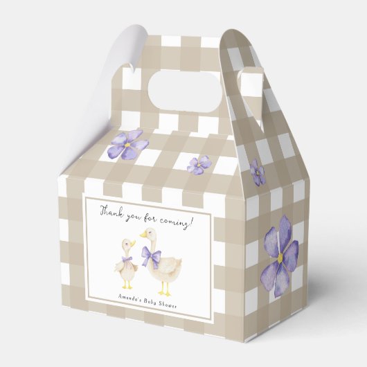Silly Goose Baby shower Thank you フェイバーボックス (正面サイド)