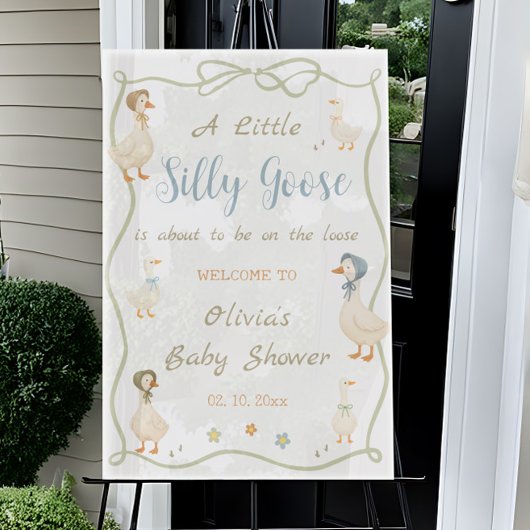Silly Goose Baby Shower Welcome アクリルサイン
