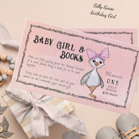 Silly Goose Birthday Book Request Enclosure Card エンクロージャーカード