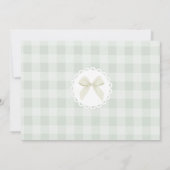 Silly Goose Birthday Sage Gingham Thank you card 招待状 (裏面)