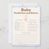 Silly Goose Blue Baby Predictions & Advice Card 招待状 (正面)