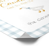 Silly Goose Blue Baby Shower Guess How Many  ポスター (角)