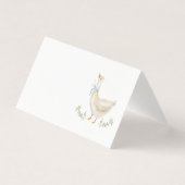 Silly Goose Blue Bow Baby Shower place card (正面)