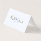 Silly Goose Blue Bow Baby Shower place card (裏面)