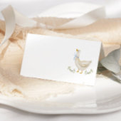 Silly Goose Blue Bow Baby Shower place card