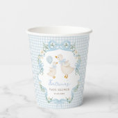 Silly Goose Blue Bow Balloon Baby Boy Shower 紙コップ (裏面)