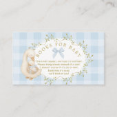 Silly Goose Blue Bow Gingham Books for baby ticket エンクロージャーカード (正面)