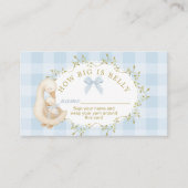 Silly Goose Blue Bow Gingham How big is belly エンクロージャーカード (正面)