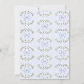  Silly Goose Blue Floral Crest Baby shower 招待状 (裏面)