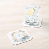 Silly Goose Blue Floral Paper Coaster ペーパーコースター (インサイチュ)
