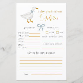 Silly Goose Blue Gingham Baby Advice Prediction