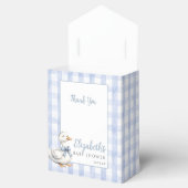 Silly Goose Blue Gingham Baby Shower フェイバーボックス (オープン)