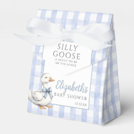 Silly Goose Blue Gingham Baby Shower フェイバーボックス