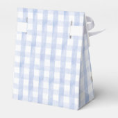 Silly Goose Blue Gingham Baby Shower フェイバーボックス (裏面サイド)