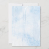 Silly Goose Blue Watercolor Boys Baby Shower サンキューカード (裏面)