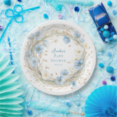Silly Goose Blue Wildflower Paper Plate ペーパープレート (パーティー)