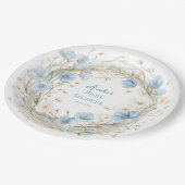 Silly Goose Blue Wildflower Paper Plate ペーパープレート (アングル)