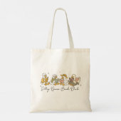 Silly Goose Book Club Tote Funny Bookworm Gift トートバッグ (裏面)