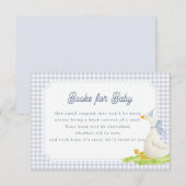 Silly Goose Books for Baby Blue Gingham card 招待状 (正面/裏面)