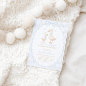Silly Goose Boy Blue Baby Shower 招待状