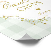 Silly Goose Cards and gifts Sage Gingham ポスター (角)