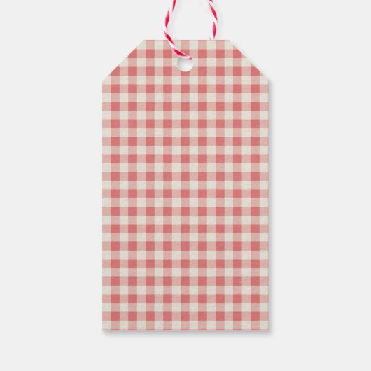 Silly Goose Christmas Gingham 1st Birthday ギフトタグ (裏面)