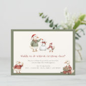 Silly Goose Christmas Snowman Watercolor シーズンカード (スタンド正面)