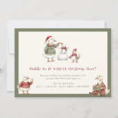 Silly Goose Christmas Snowman Watercolor  シーズンカード (正面)