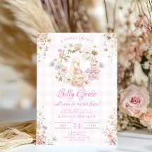 Silly Goose Coquette Pink Bow Girl Baby Shower