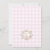 Silly Goose Coquette Pink Bow Girl Baby Shower 招待状 (裏面)