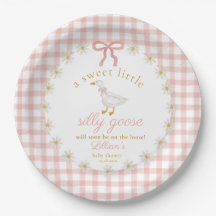Silly Goose Cottagecore Pink Gingham Baby Shower