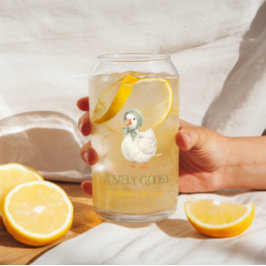 Silly Goose Daisy Sage Green Neutral Baby Shower ガラス缶