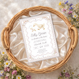 Silly Goose Duck Gender Neutral Baby Shower 招待状