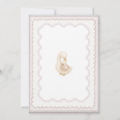 Silly Goose Duck Gender Neutral VintageBaby Shower 招待状 (裏面)