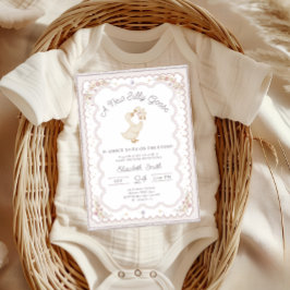 Silly Goose Duck Gender Neutral VintageBaby Shower 招待状
