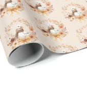 Silly Goose Fall Wreath Baby shower ラッピングペーパー (ロールコーナー)
