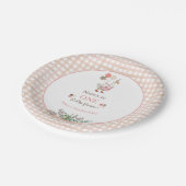 Silly Goose First Birthday Brown ペーパープレート (アングル)