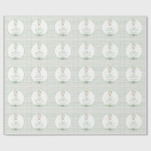 Silly Goose First Birthday Green ラッピングペーパー (フラット)
