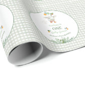 Silly Goose First Birthday Green ラッピングペーパー (ロールコーナー)