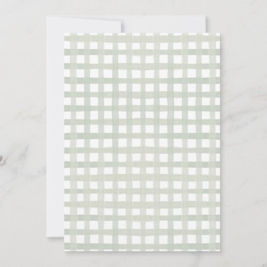 Silly Goose First Birthday Green Invitation 招待状 (裏面)