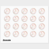 Silly Goose First Birthday Sticker Personalized ラウンドシール (シート)