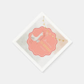 Silly Goose First Birthday Water Bottle Label スタンダードカクテルナプキン (角)